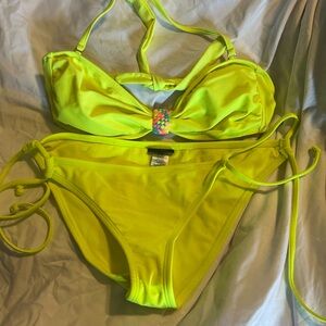Neon Yellow women’s  Piece Swimsuit